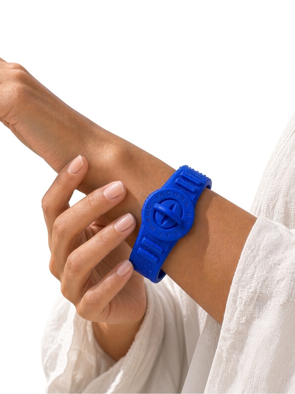 NWT Marc By Marc Jacobs Silicone  Blue Turnlock Bracelet